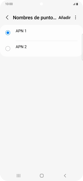 Pulsa en el campo junto a la conexión de datos para activarla. Pulsa en el campo junto a la conexión de datos para activarla.