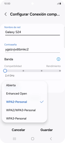 Pulsa WPA3-Personal para proteger la conexión wifi con una contraseña. Pulsa WPA3-Personal para proteger la conexión wifi con una contraseña.