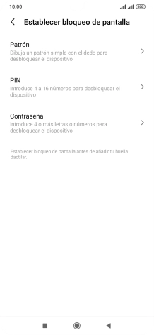 Pulsa el código de seguridad deseado y sigue las indicaciones de la pantalla para crear un código de seguridad del teléfono adicional. Pulsa el código de seguridad deseado y sigue las indicaciones de la pantalla para crear un código de seguridad del teléfono adicional.
