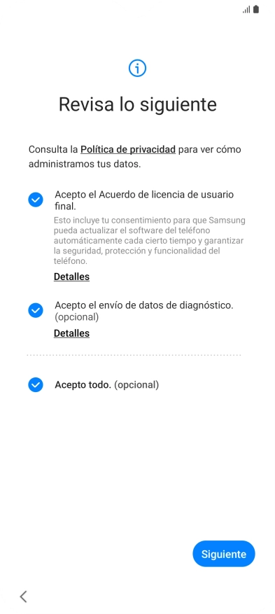Pulsa Siguiente. Pulsa Siguiente.