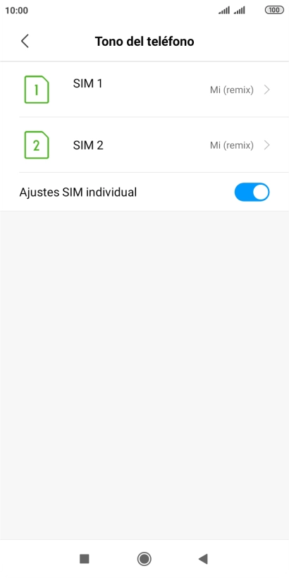 Pulsa la tarjeta SIM deseada. Pulsa la tarjeta SIM deseada.