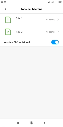 Pulsa la tarjeta SIM deseada. Pulsa la tarjeta SIM deseada.