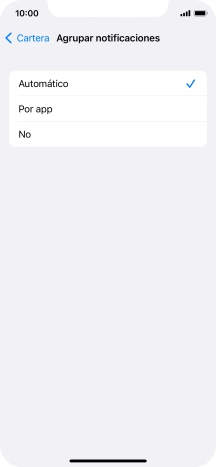 Pulsa el ajuste deseado. Pulsa el ajuste deseado.
