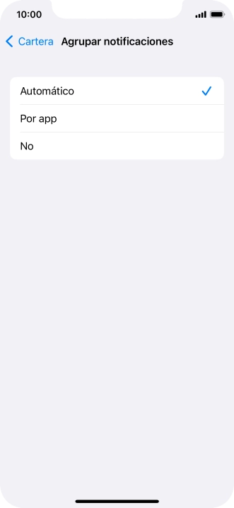 Pulsa el ajuste deseado. Pulsa el ajuste deseado.