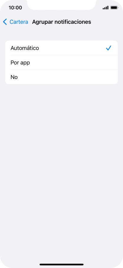 Pulsa el ajuste deseado. Pulsa el ajuste deseado.