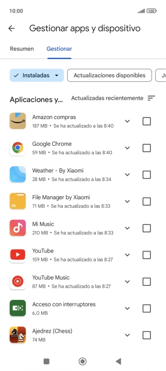 Pulsa la app deseada. Pulsa la app deseada.