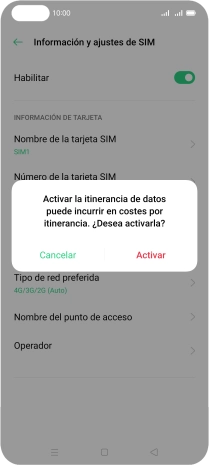 Si activas la función, pulsa Activar. Si activas la función, pulsa Activar.