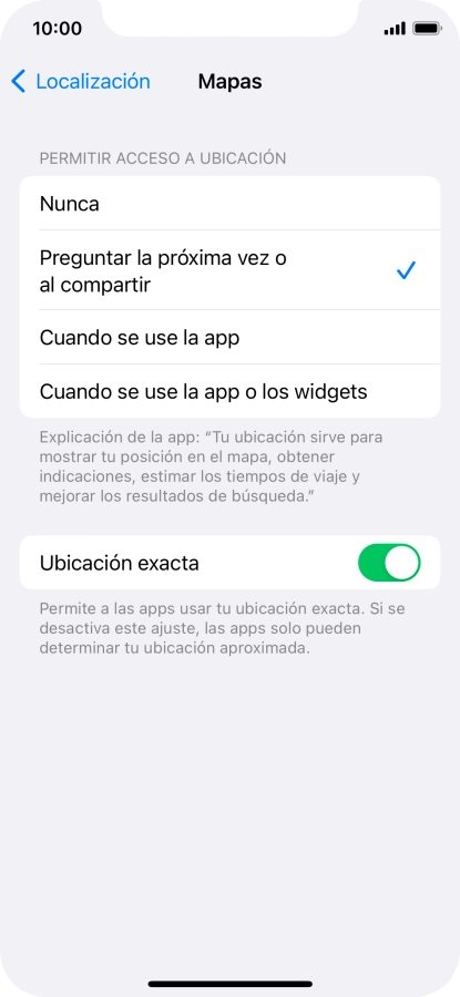 Pulsa el ajuste deseado para activar o desactivar la función. Pulsa el ajuste deseado para activar o desactivar la función.