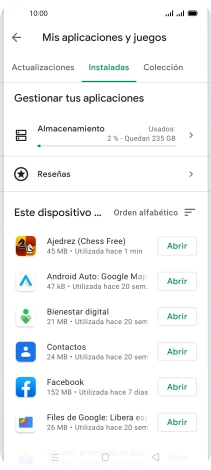 Pulsa la app deseada. Pulsa la app deseada.