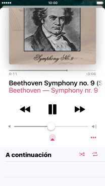 Pulsa el icono de reproducción aleatoria para activar o desactivar la función. Pulsa el icono de reproducción aleatoria para activar o desactivar la función.