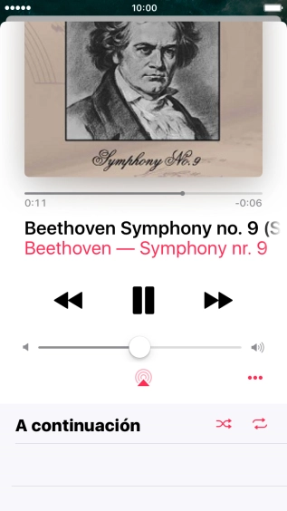 Pulsa el icono de reproducción aleatoria para activar o desactivar la función. Pulsa el icono de reproducción aleatoria para activar o desactivar la función.