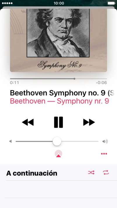 Pulsa el icono de reproducción aleatoria para activar o desactivar la función. Pulsa el icono de reproducción aleatoria para activar o desactivar la función.