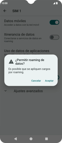 Si activas la función, pulsa Aceptar. Si activas la función, pulsa Aceptar.