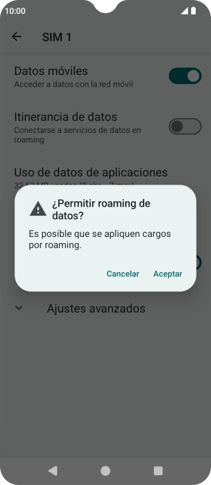 Si activas la función, pulsa Aceptar. Si activas la función, pulsa Aceptar.