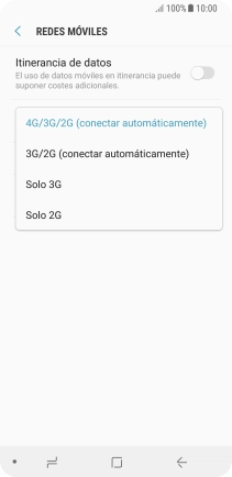 Pulsa el tipo de red deseado. Pulsa el tipo de red deseado.