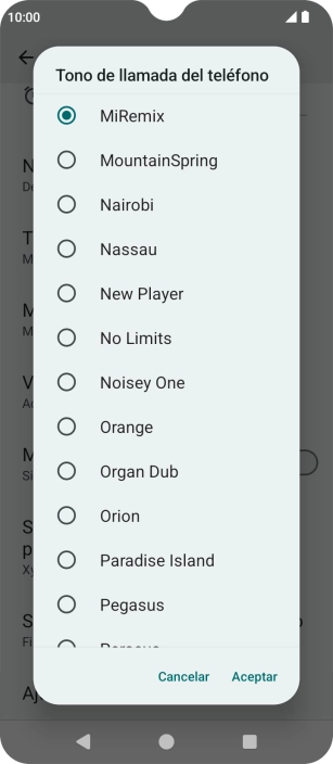 Pulsa los timbres de llamada deseados para escucharlos. Pulsa los timbres de llamada deseados para escucharlos.
