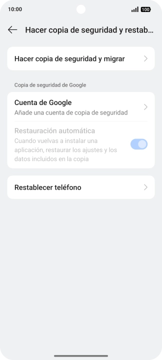 Pulsa Restablecer teléfono. Pulsa Restablecer teléfono.