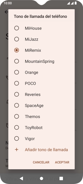 Pulsa los timbres de llamada deseados para escucharlos. Pulsa los timbres de llamada deseados para escucharlos.