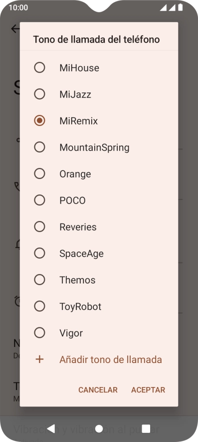 Pulsa los timbres de llamada deseados para escucharlos. Pulsa los timbres de llamada deseados para escucharlos.