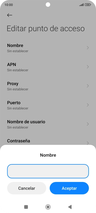 Introduce Vodafone Internet y pulsa Aceptar. Introduce Vodafone Internet y pulsa Aceptar.