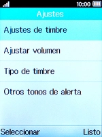 Selecciona Ajustes de timbre. Selecciona Ajustes de timbre.