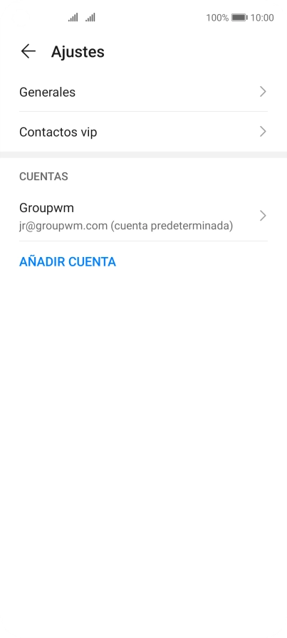 Pulsa la cuenta de correo electrónico deseada. Pulsa la cuenta de correo electrónico deseada.