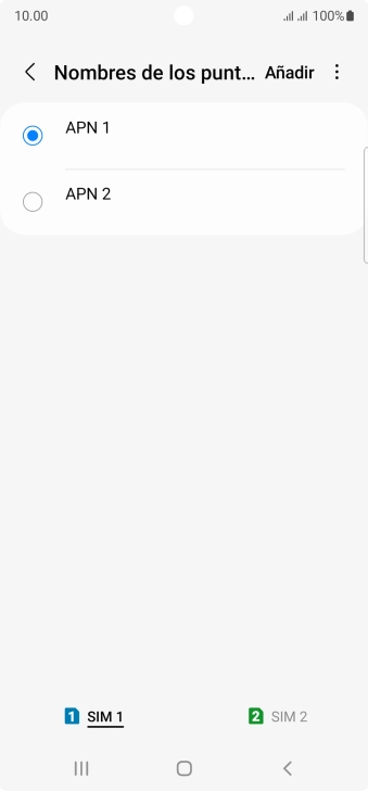 Pulsa en el campo junto a la conexión de datos para activarla. Pulsa en el campo junto a la conexión de datos para activarla.