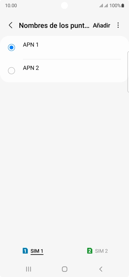 Pulsa en el campo junto a la conexión de datos para activarla. Pulsa en el campo junto a la conexión de datos para activarla.