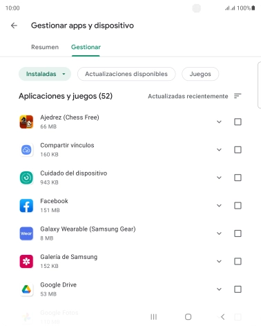 Pulsa la app deseada. Pulsa la app deseada.