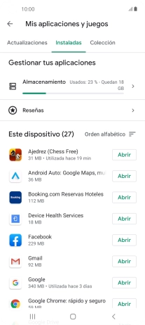 Pulsa la app deseada. Pulsa la app deseada.