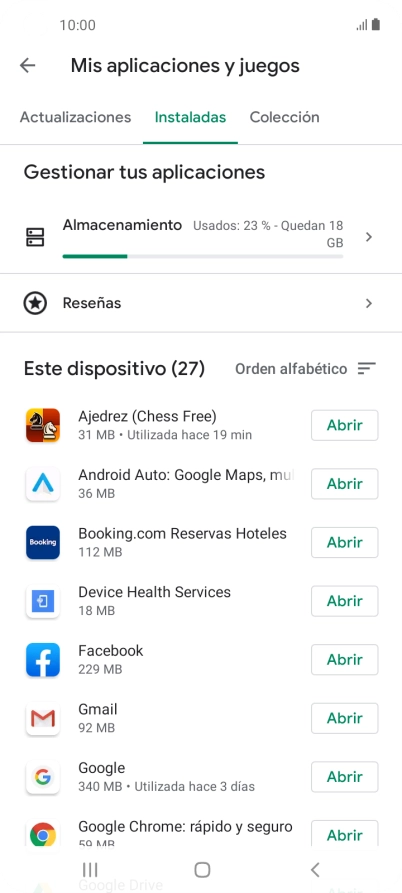 Pulsa la app deseada. Pulsa la app deseada.