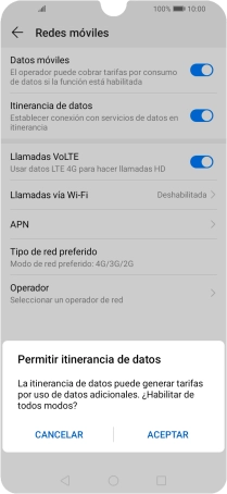 Si activas la función, pulsa ACEPTAR. Si activas la función, pulsa ACEPTAR.
