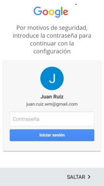 Pulsa Contraseña e introduce la contraseña de tu cuenta de Google. Pulsa Contraseña e introduce la contraseña de tu cuenta de Google.