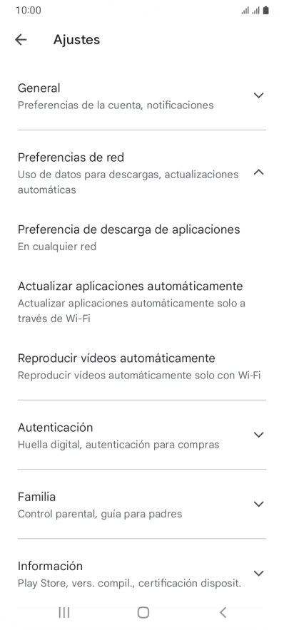 Pulsa Actualizar aplicaciones automáticamente. Pulsa Actualizar aplicaciones automáticamente.
