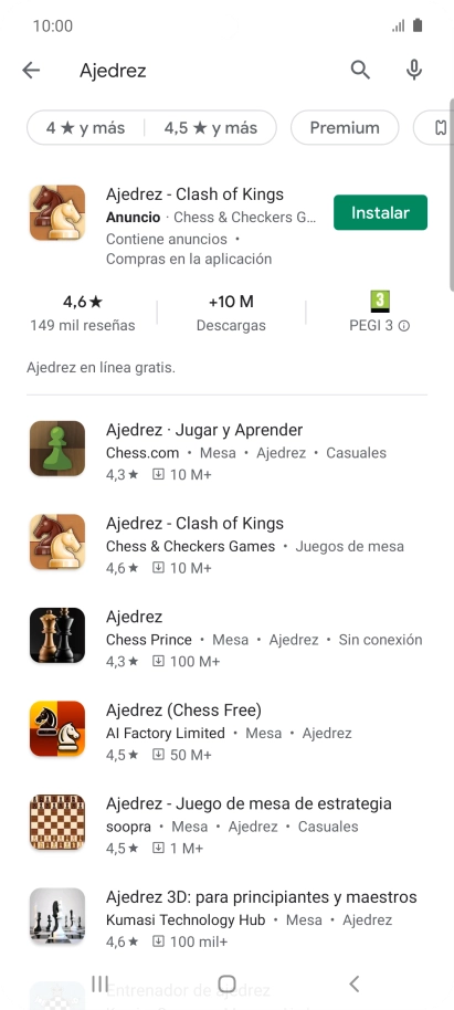 Pulsa la app deseada. Pulsa la app deseada.