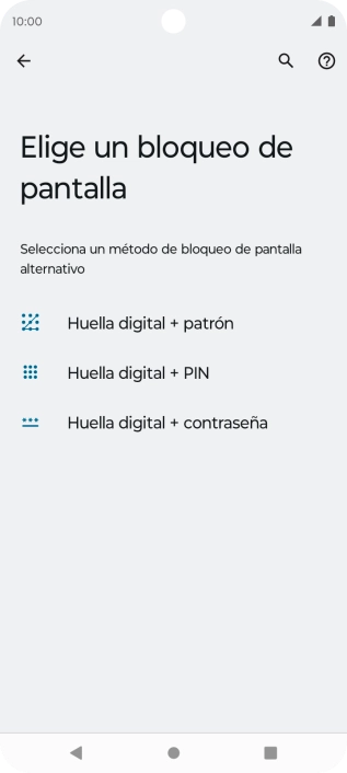 Pulsa el código de seguridad deseado y sigue las indicaciones de la pantalla para crear un código de seguridad del teléfono adicional. Pulsa el código de seguridad deseado y sigue las indicaciones de la pantalla para crear un código de seguridad del teléfono adicional.