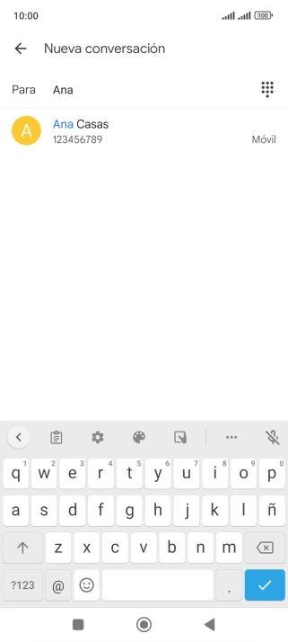 Pulsa el contacto deseado. Pulsa el contacto deseado.