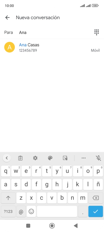 Pulsa el contacto deseado. Pulsa el contacto deseado.