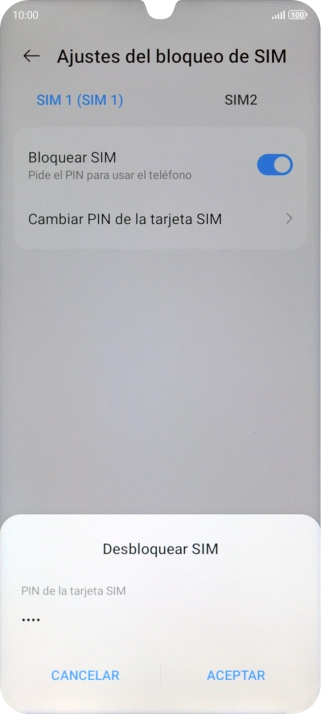 Introduce tu código PIN y pulsa ACEPTAR. Introduce tu código PIN y pulsa ACEPTAR.