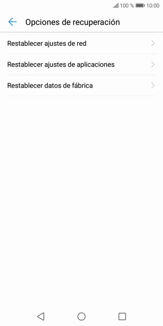 Pulsa Restablecer datos de fábrica. Pulsa Restablecer datos de fábrica.