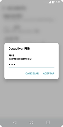 Introduce el código PIN2 y pulsa ACEPTAR. Introduce el código PIN2 y pulsa ACEPTAR.