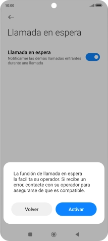 Si activas la función, pulsa Activar. Si activas la función, pulsa Activar.