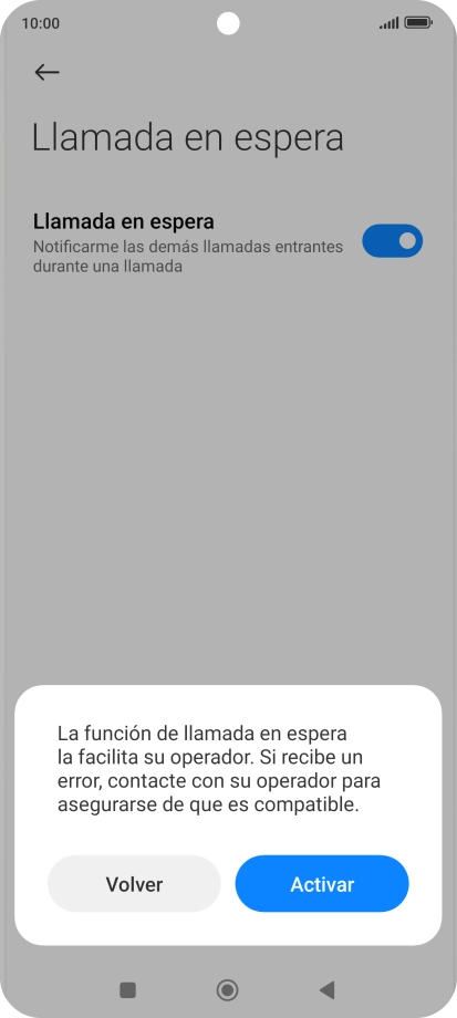 Si activas la función, pulsa Activar. Si activas la función, pulsa Activar.