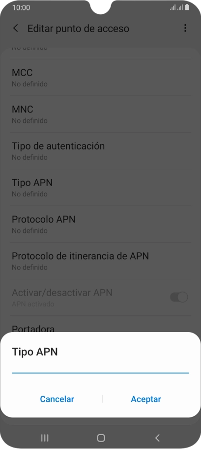 Introduce default y pulsa Aceptar. Introduce default y pulsa Aceptar.