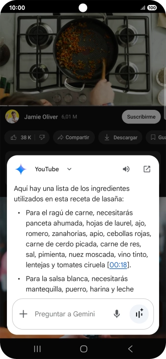 La respuesta de Gemini a tu pregunta se visualiza ahora en la pantalla. La respuesta de Gemini a tu pregunta se visualiza ahora en la pantalla.