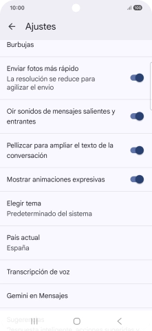 Pulsa Gemini en Mensajes. Pulsa Gemini en Mensajes.
