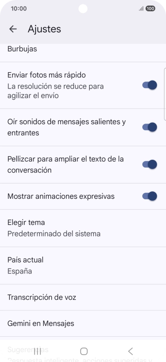 Pulsa Gemini en Mensajes. Pulsa Gemini en Mensajes.