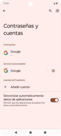 Pulsa Añadir cuenta. Pulsa Añadir cuenta.
