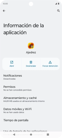 Pulsa Almacenamiento y caché. Pulsa Almacenamiento y caché.