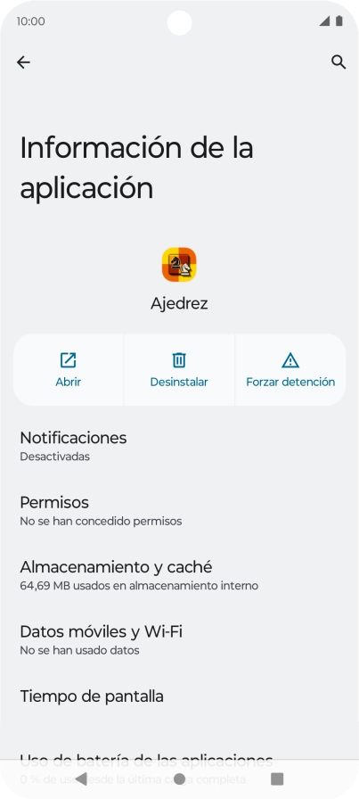 Pulsa Almacenamiento y caché. Pulsa Almacenamiento y caché.